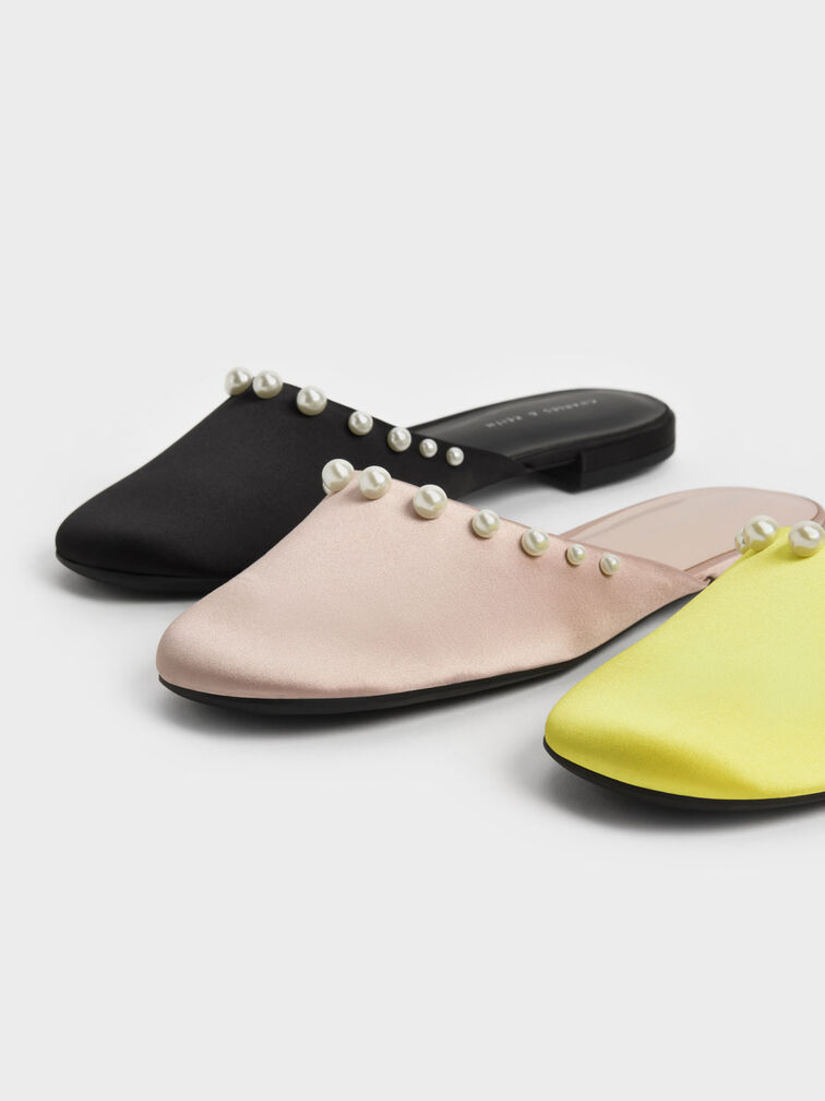Recycled Polyester Beaded Flat Mules, , hi-res