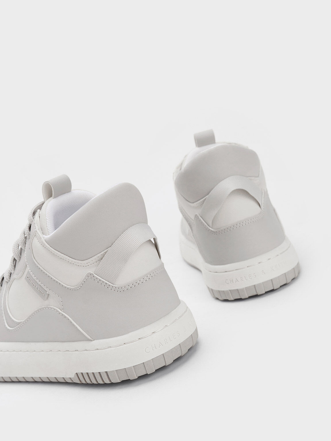 Grey platform sneakers 2025