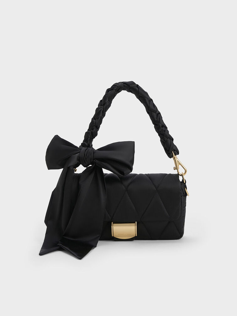 Satin Wrapped Handle Bag, , hi-res