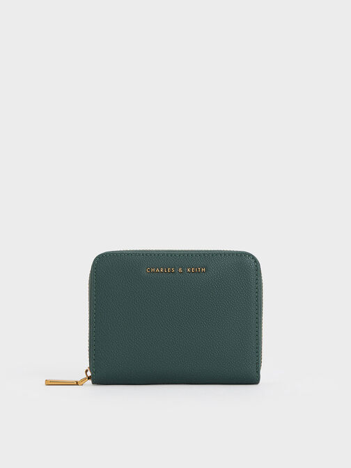 กระเป๋าสตางค์ทรงเหลี่ยมแบบเบสิค, สีเขียว, hi-res