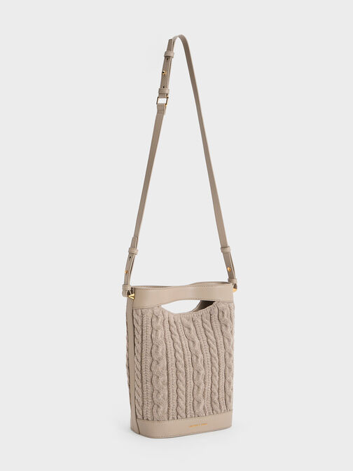 Apolline Textured Knit Bucket Bag, , hi-res