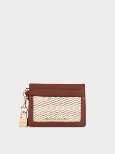 Scottie Canvas Card Holder, Brick, hi-res