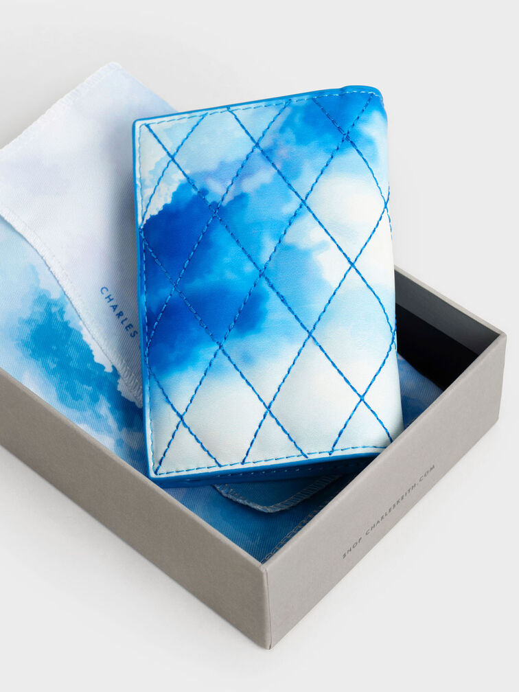 Lillie Cloud-Print Quilted Mini Wallet, , hi-res