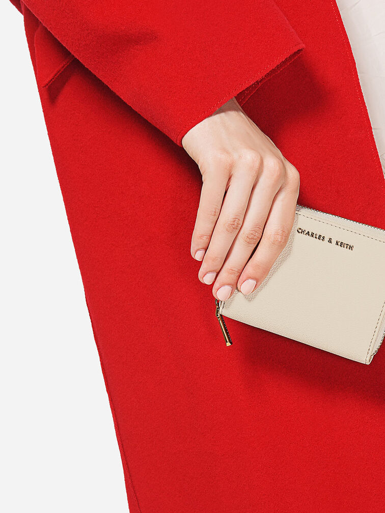 Dulcie Zip-Around Square Wallet, Ivory, hi-res