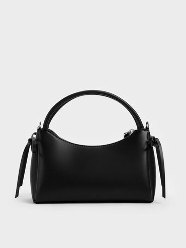 Hazel Bow Top Handle Bag, Noir, hi-res