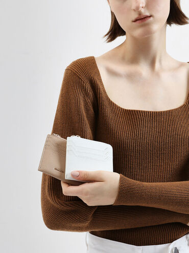 Small Zip Pouch, Beige, hi-res
