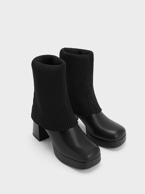 Evie Knitted-Sock Ankle Boots, , hi-res