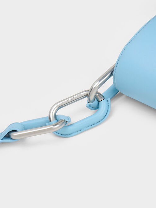 Kora Saddle Crossbody Bag, สีฟ้าอ่อน, hi-res