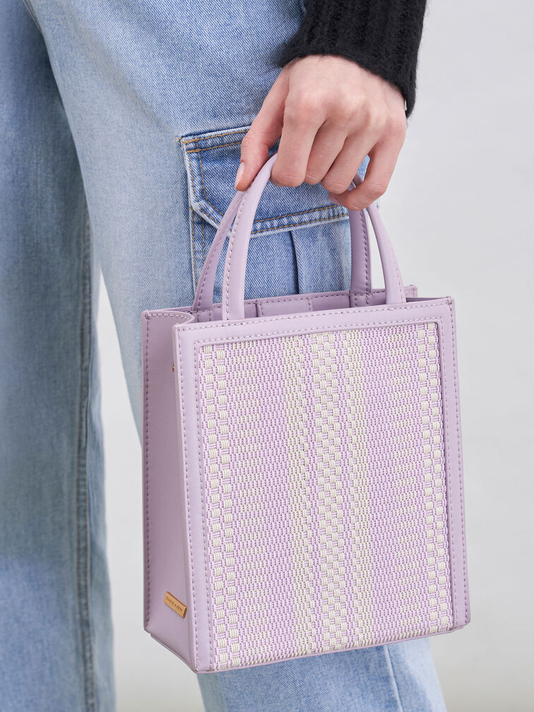 Woven Double Handle Tote Bag, , hi-res