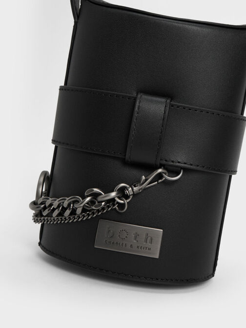 Jules Leather Belted Bucket Bag, , hi-res