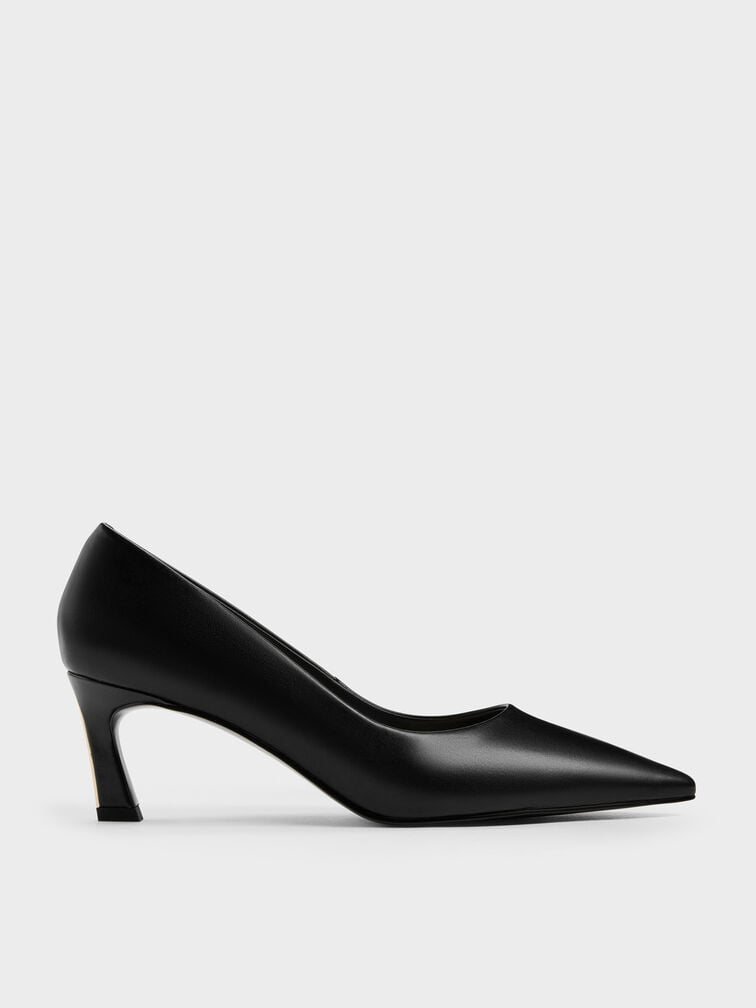 Kerra Pointed Mid Heels, Black, hi-res