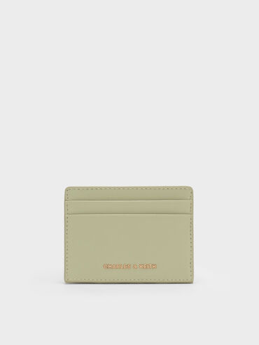Halsey Ruched Card Holder, Pale Sage, hi-res