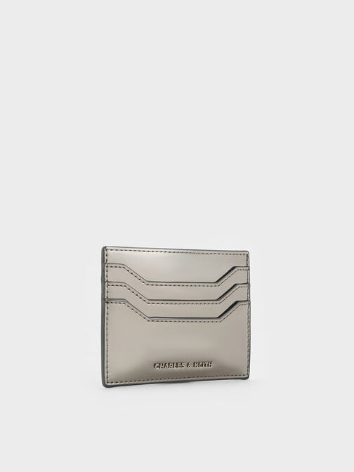 Carli Metallic Multi-Slot Card Holder, Pewter, hi-res