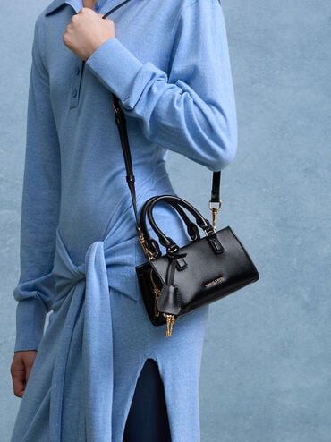 Mini Kerry Tote Bag, Black, hi-res