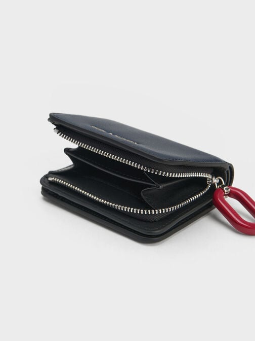 Oval Keychain Zip Wallet, , hi-res
