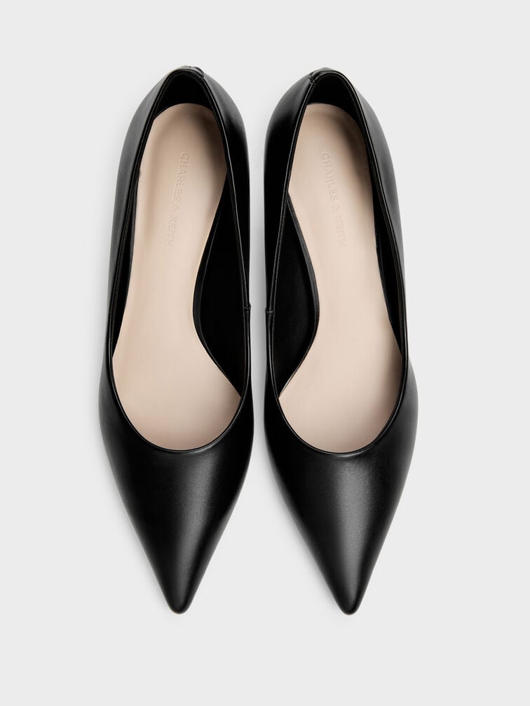 Kerra Pointed Mid Heels, Black, hi-res