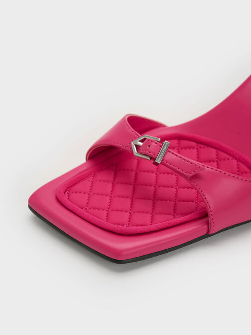 Sculptural Heel Buckled Sandals, , hi-res