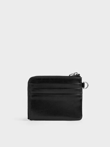 Rachel Front-Pocket Zip-Around Card Holder, Noir, hi-res