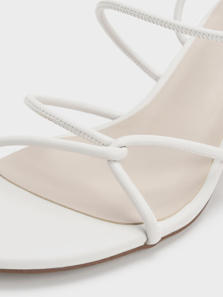 Meadow Strappy Block Heel Sandals, White, hi-res