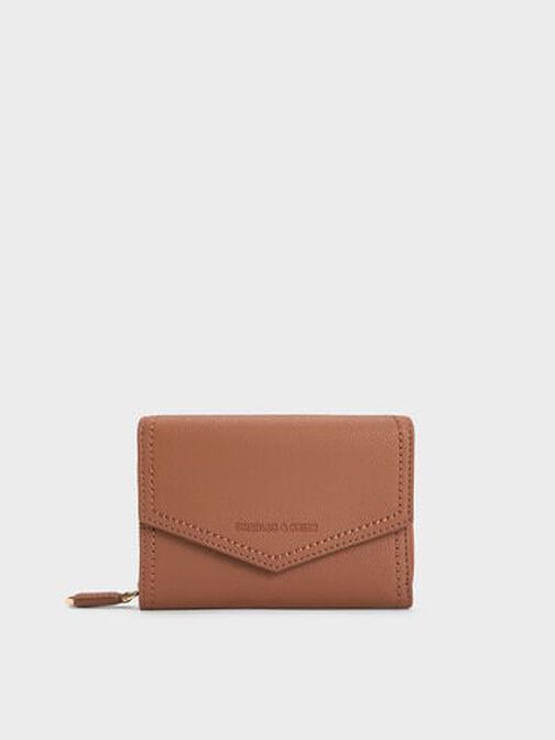 Stitch Trim Envelope Wallet, Chocolate, hi-res