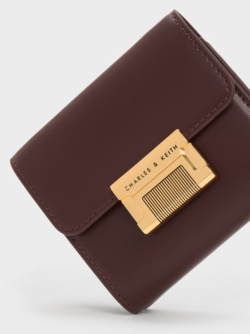 Metallic Accent Short Wallet, , hi-res