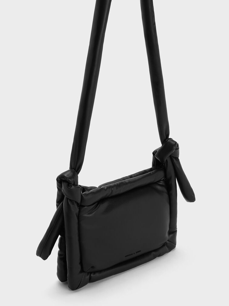 กระเป๋าสะพายข้าง Jet Black Errya Nylon Puffy Crossbody Bag CHARLES & KEITH TH