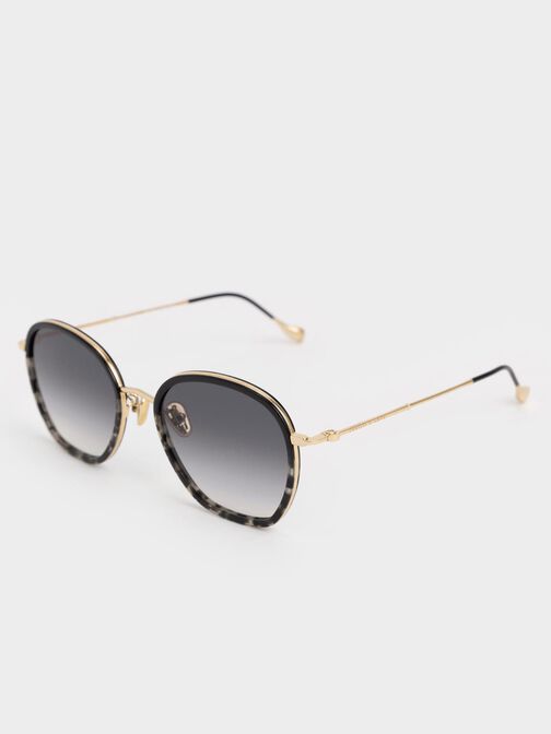 Recycled Acetate Wire-Frame Sunglasses, , hi-res