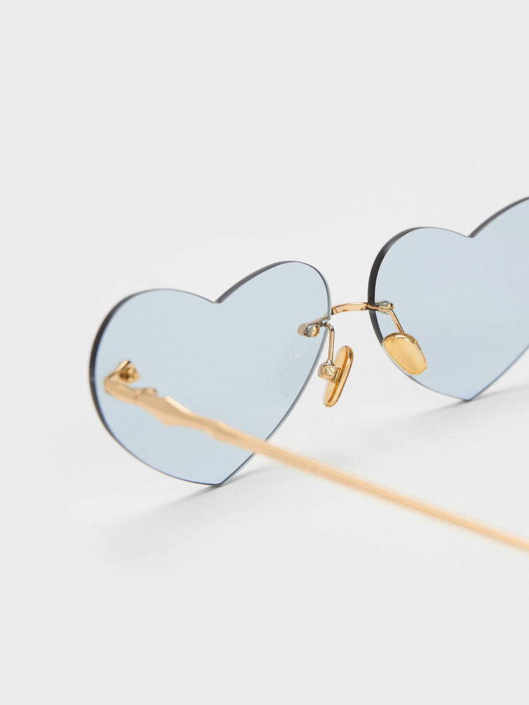 Heart-Shaped Cat-Eye Sunglasses, , hi-res
