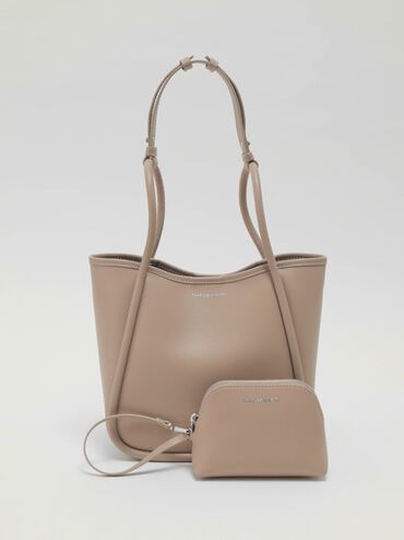 Mini Lyla Tubular Tote Bag, Taupe, hi-res