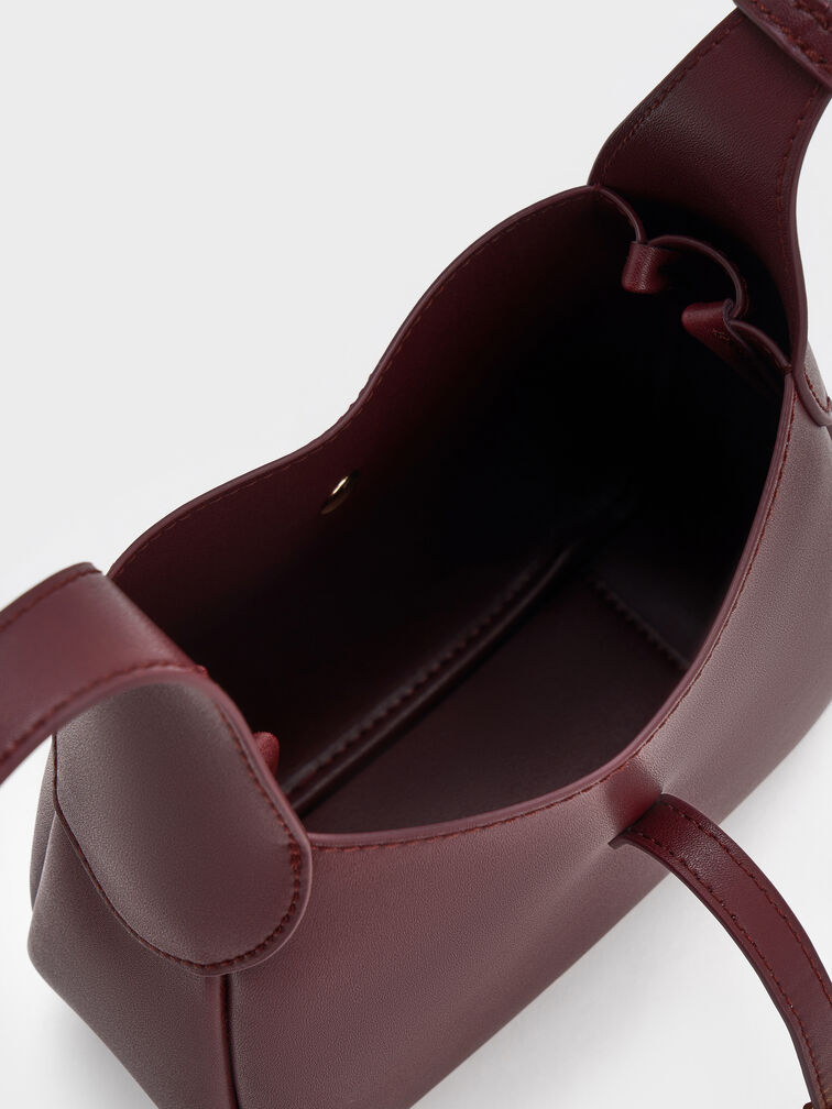 กระเป๋าโฮโบมินิรุ่น Adalyn, สีไวน์เบอร์รี่เรด, hi-res
