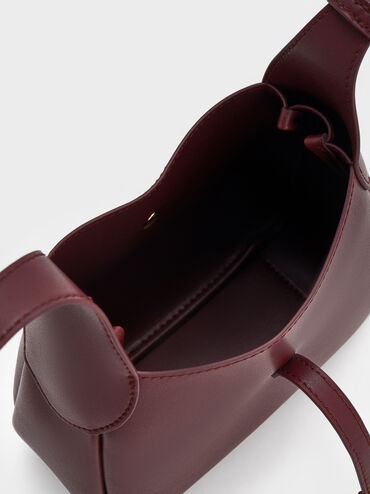 กระเป๋าโฮโบมินิรุ่น Adalyn, สีไวน์เบอร์รี่เรด, hi-res