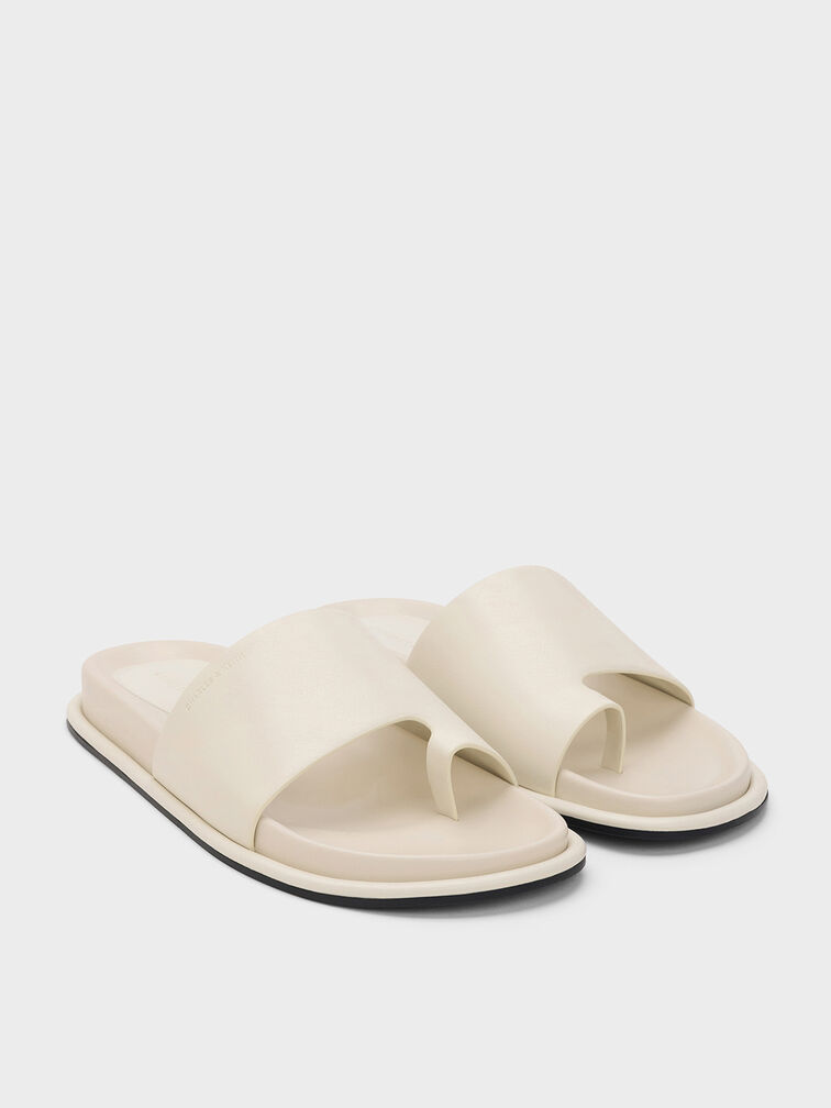 Wide-Strap Toe-Ring Sandals, Chalk, hi-res