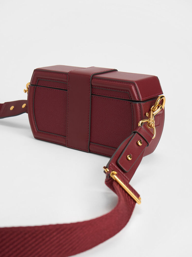 Leona Belted Geometric Clutch, , hi-res
