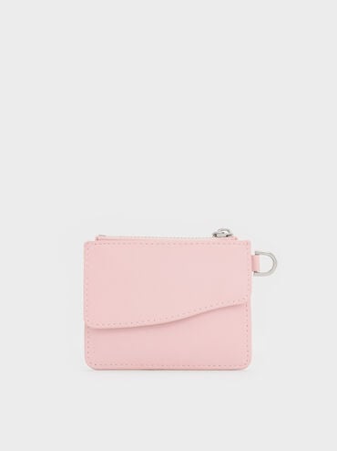 กระเป๋าใส่บัตรแบบคล้องข้อมือตกแต่งโซ่รุ่น Agatha, สีคอตตอนแคนดี้พิงค์, hi-res