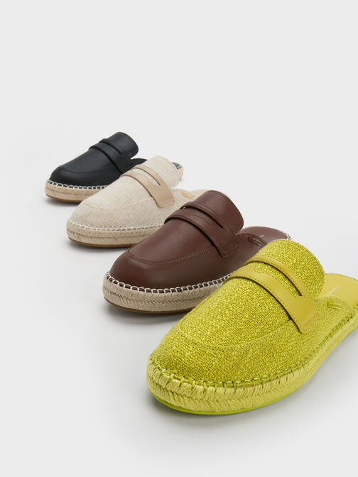 Penny Loafer Backless Espadrilles, , hi-res