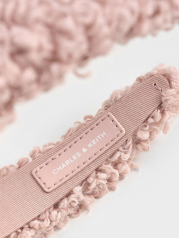 Furry Headband, Pink, hi-res