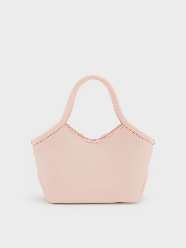 Hazel Bow Tubular Top Handle Bag, Soft Pink, hi-res