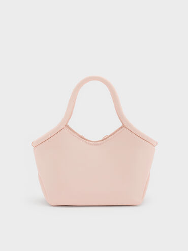 Hazel Bow Tubular Top Handle Bag, Soft Pink, hi-res