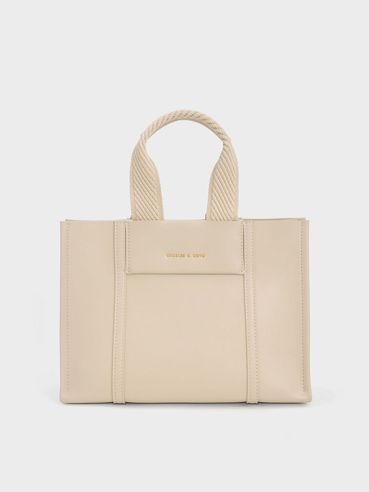 Mini Shalia Tote Bag, Beige, hi-res