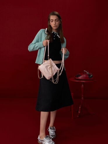 Duo Chain-Handle Two-Way Backpack, Soft Pink, hi-res