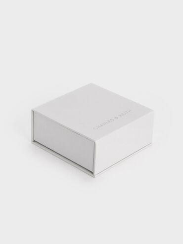 กำไลข้อมือดีไซน์ลอนคลื่นรุ่น Emilia, สีเงิน, hi-res