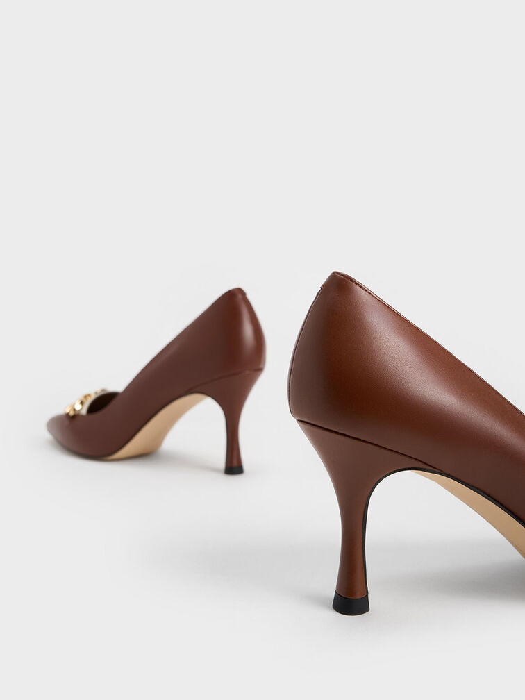 Chunky Chain Stilleto Heel Pumps, , hi-res