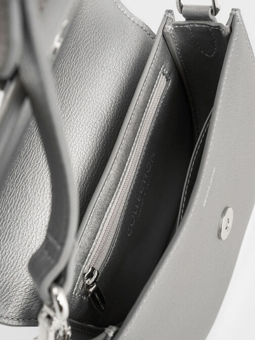 Mini Gabine Leather Saddle Bag, , hi-res
