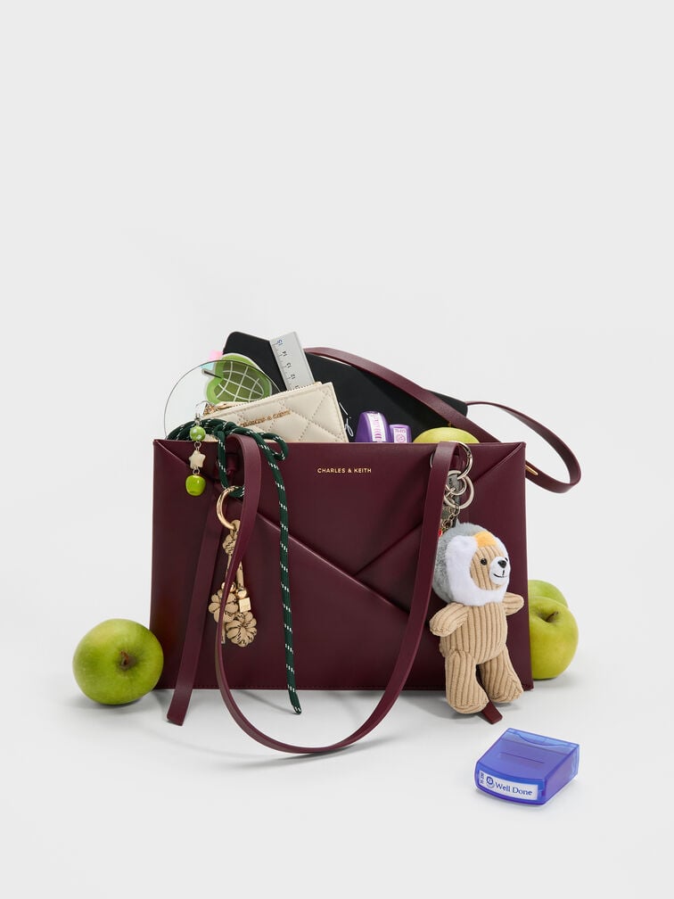 กระเป๋าโท้ททรงสี่เหลี่ยมผืนผ้ารุ่น Midori, สีไวน์เบอร์รี่เรด กระเป๋าโท้ททรงสี่เหลี่ยมผืนผ้ารุ่น Midori, สีไวน์เบอร์รี่เรด, hi-res