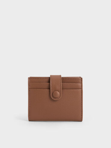 Bliss Snap Button Card Holder, Chocolate, hi-res