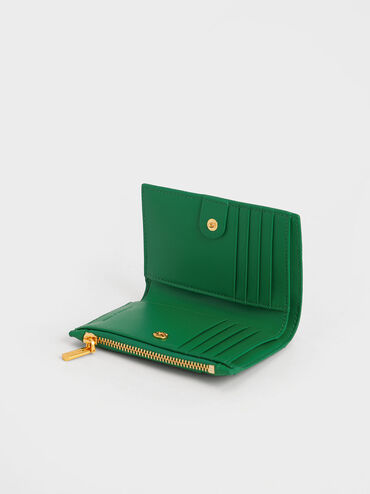 Lillie Quilted Mini Wallet, Green, hi-res