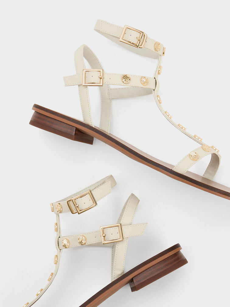 Studded Gladiator Sandals, , hi-res