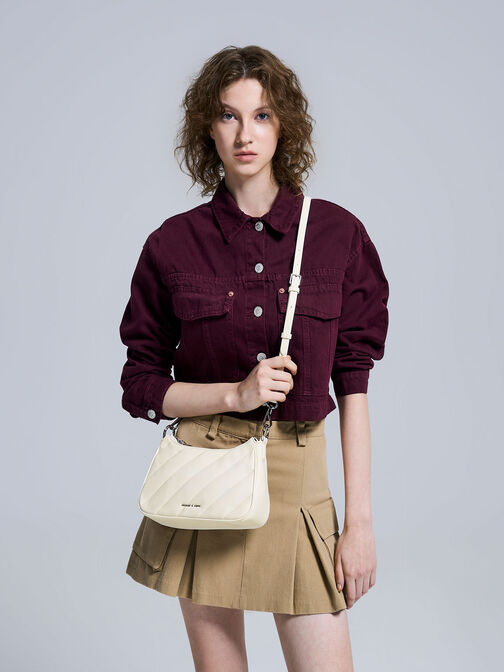 Philomena Puffy Chain-Strap Crossbody Bag, , hi-res