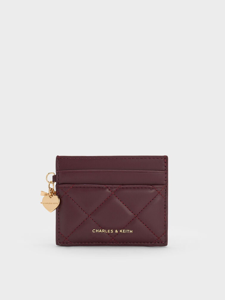 Arrietty Quilted Card Holder, Wineberry Red, hi-res