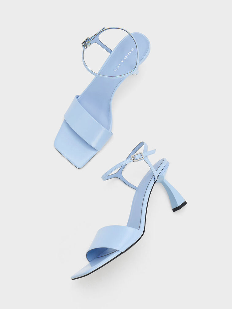 Open Toe Curved Heel Sandals, , hi-res